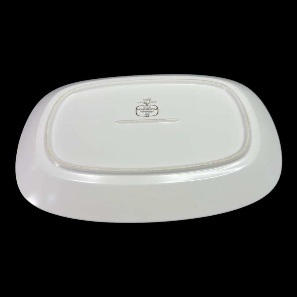 Blue Haven Noritake‎ Oval Vegetable Serving Bowl Rectangle Serving Platter 9004